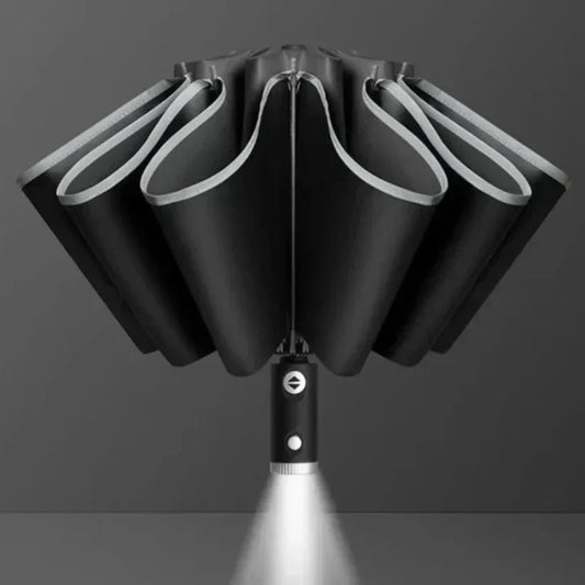 LED Umbrella with Built-in Flashlight