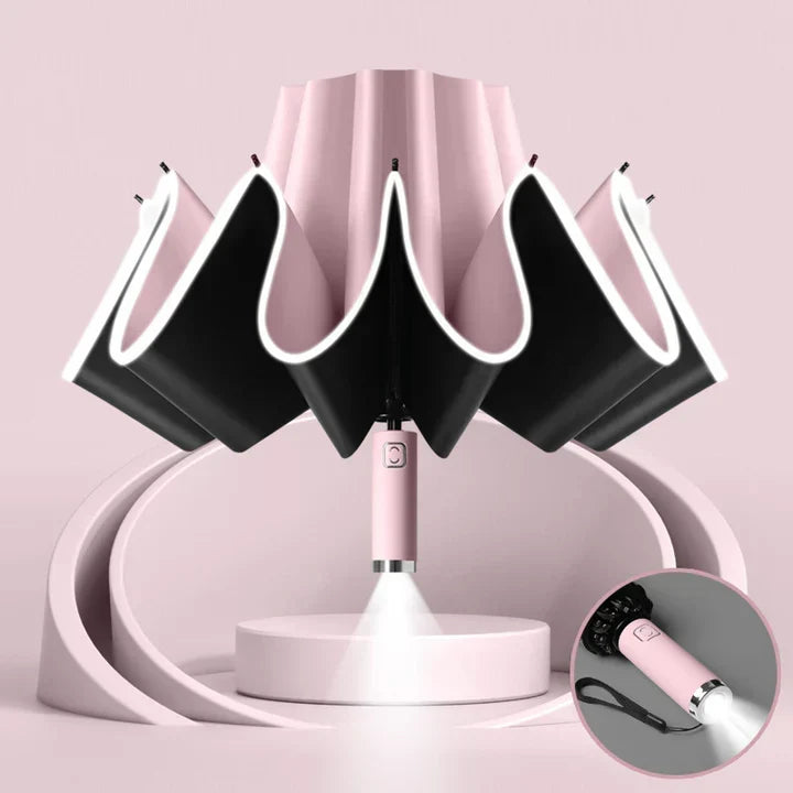 LED Umbrella with Built-in Flashlight