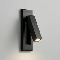 LED Wall Reading Lamp with Matte Black Copper Finish, 3 Color Options & Rotatable Arm