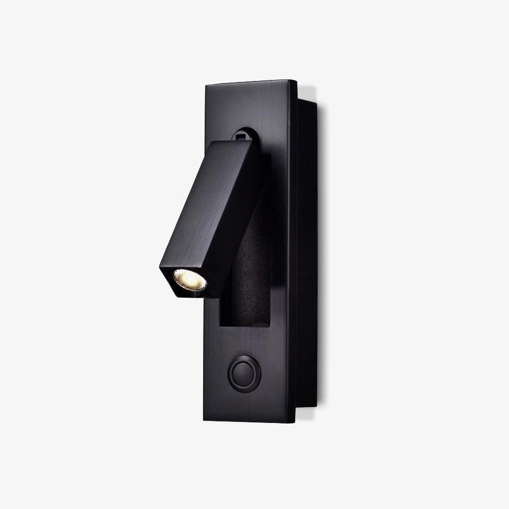 LED Wall Reading Lamp with Matte Black Copper Finish, 3 Color Options & Rotatable Arm