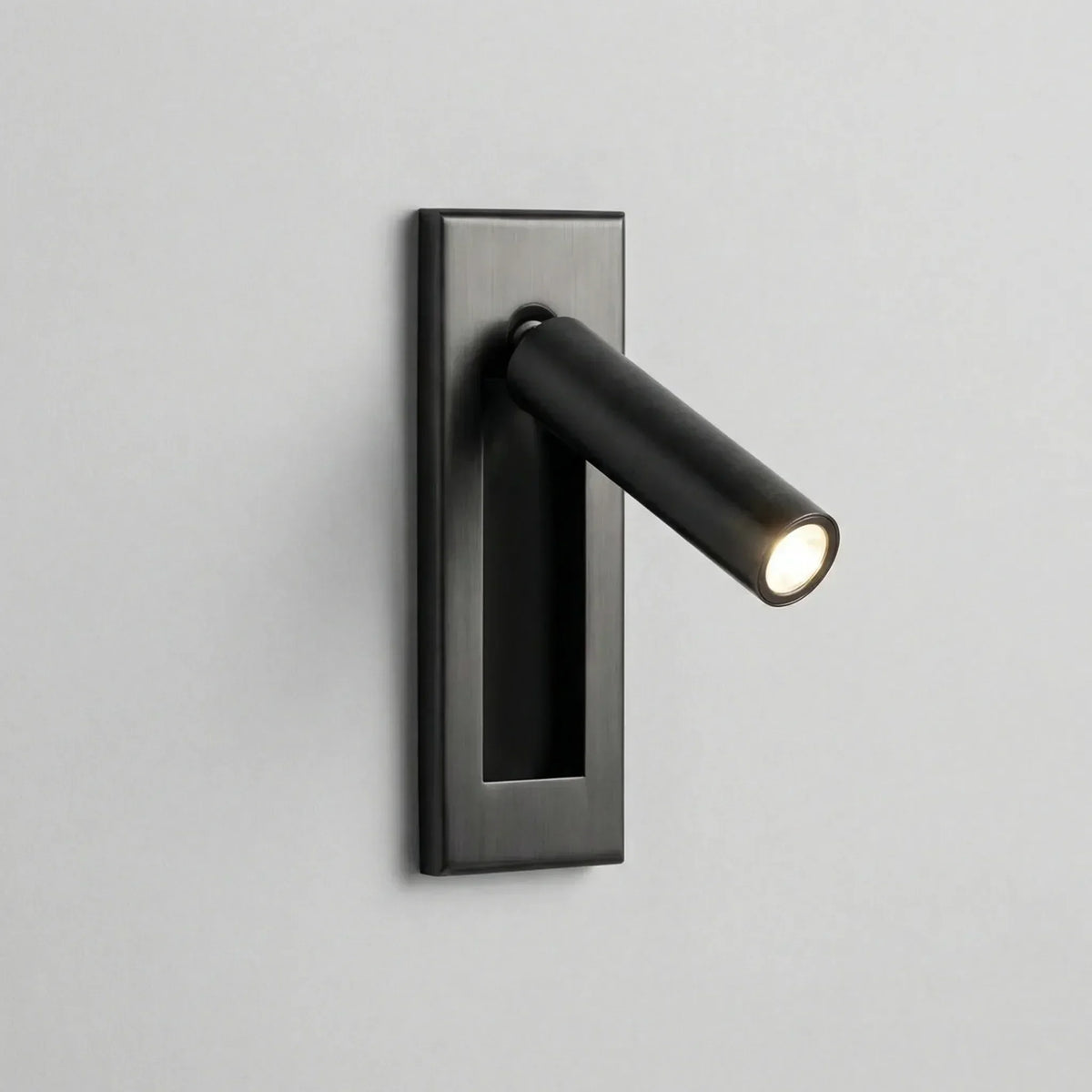 LED Wall Reading Lamp with Matte Black Copper Finish, 3 Color Options & Rotatable Arm