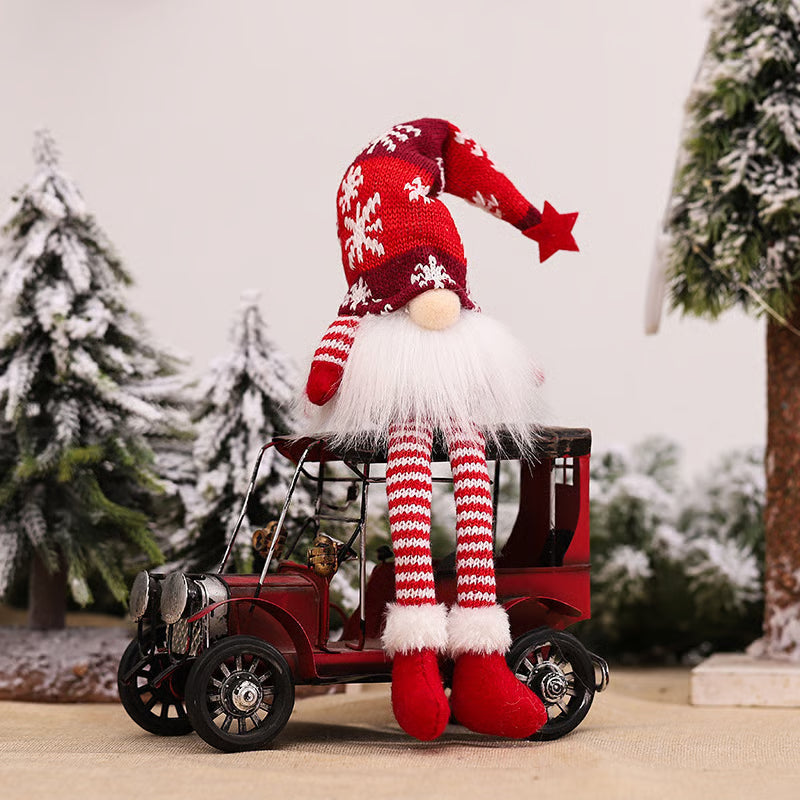 Light-Up Christmas Gnome Plush Toy Set – Long-Legged Nordic Tomte Christmas Decoration