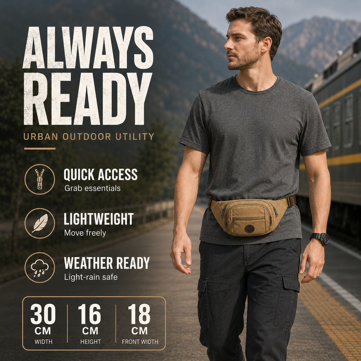 Lightweight Canvas Waist Pack