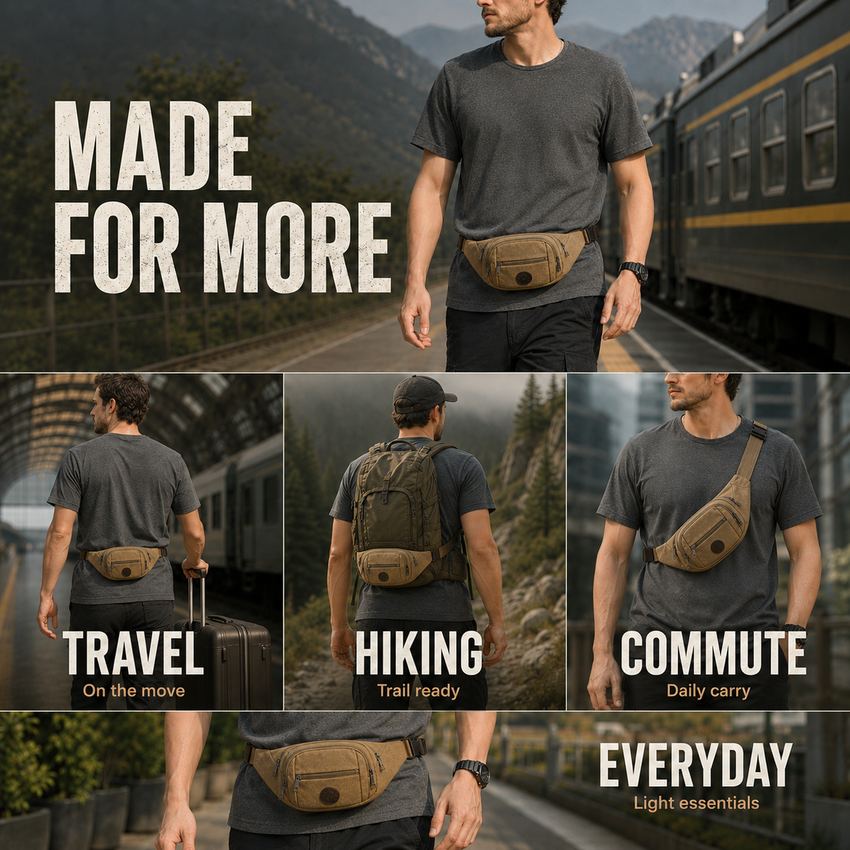 Lightweight Canvas Waist Pack