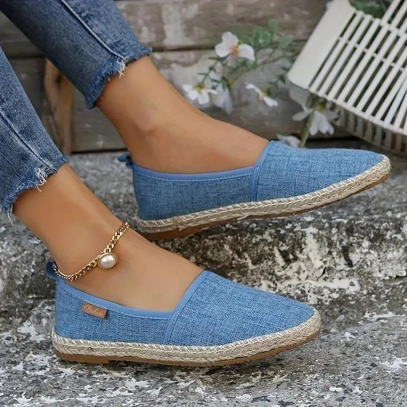 Lightweight Flat Canvas Espadrille Summer Shoes