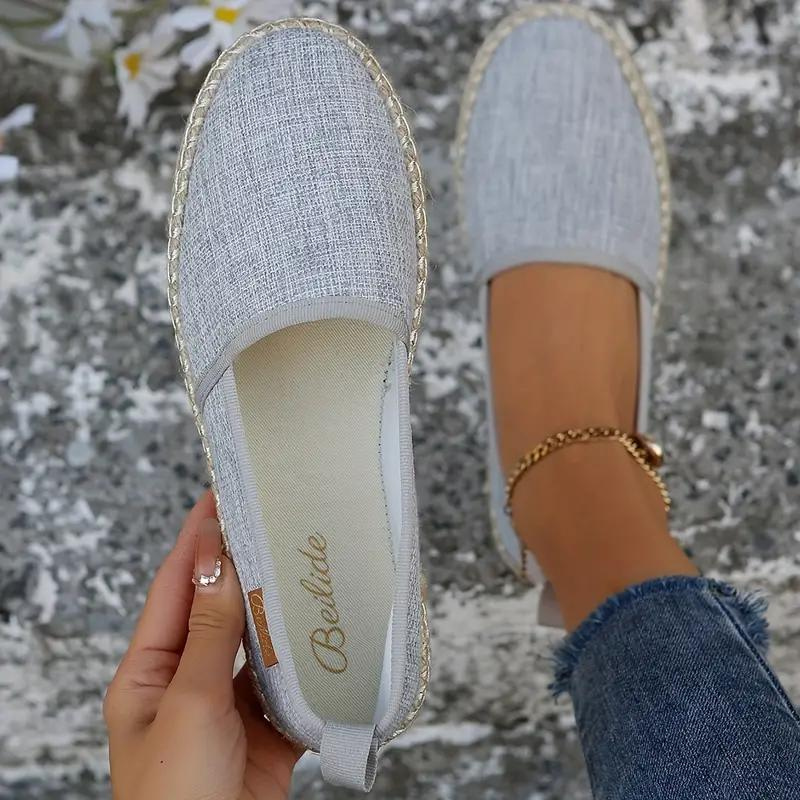 Lightweight Flat Canvas Espadrille Summer Shoes
