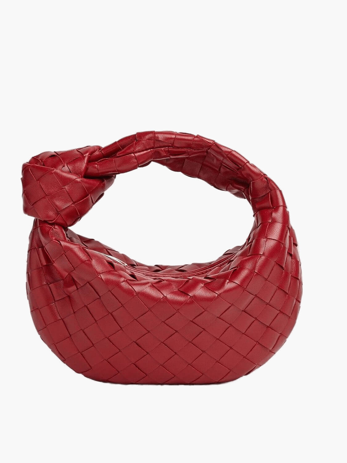 Lightweight Woven Vegan Leather Shoulder Bag