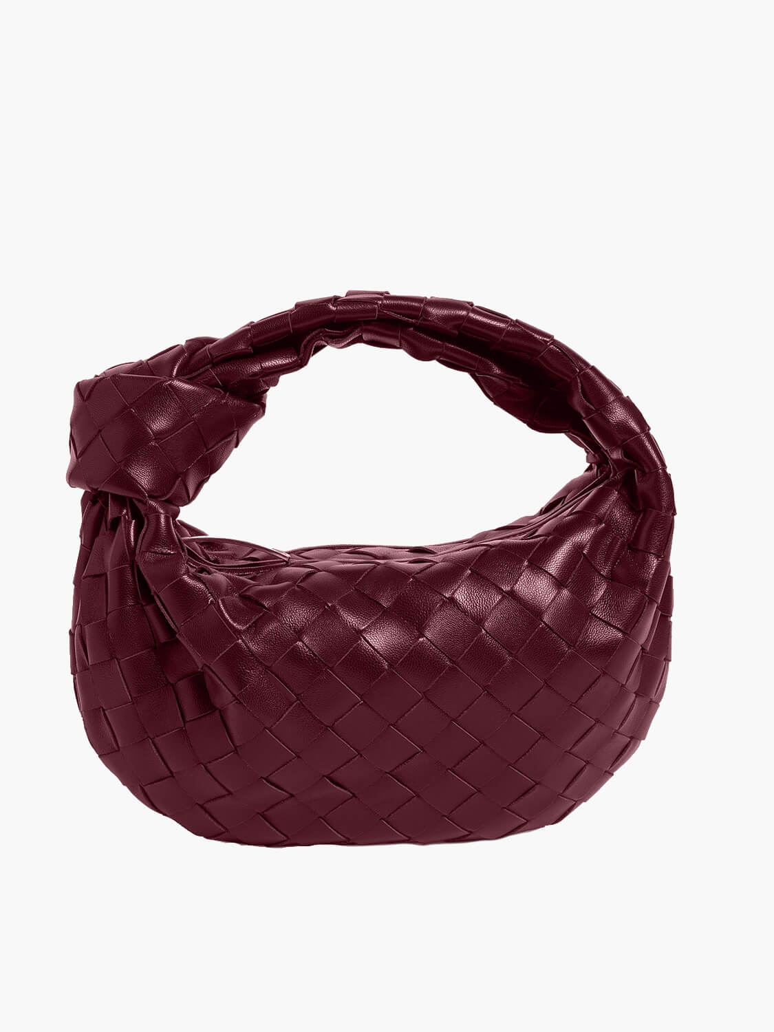 Lightweight Woven Vegan Leather Shoulder Bag