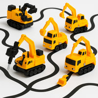 Line-Following Construction Vehicle Toy – Interactive Track-Drawing Cars for Kids with Marker-Controlled Play