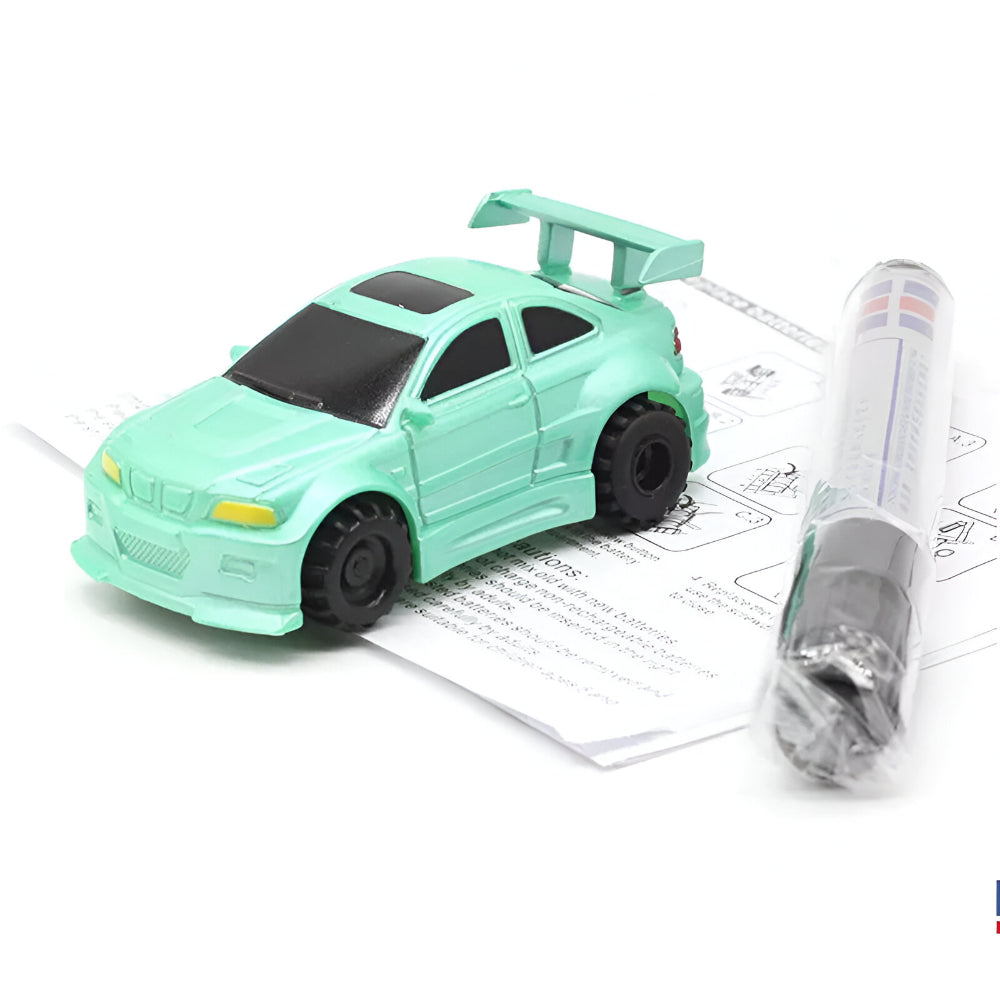 Line-Following Construction Vehicle Toy – Interactive Track-Drawing Cars for Kids with Marker-Controlled Play