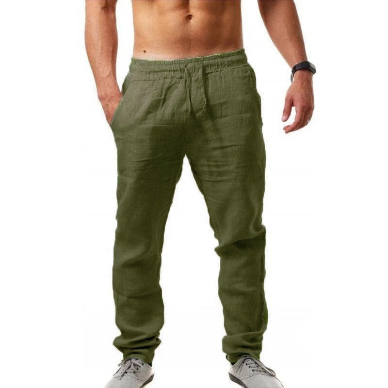 Linen Trousers in Breathable Fabric