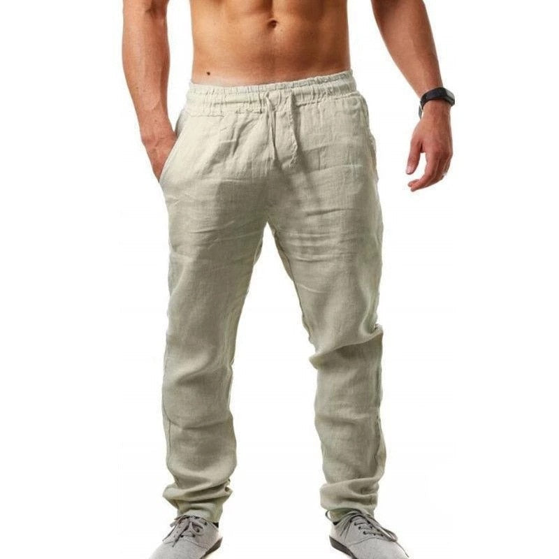 Linen Trousers in Breathable Fabric