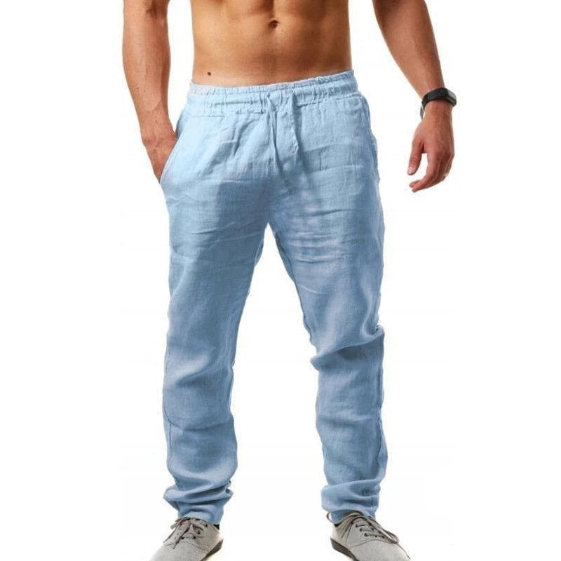 Linen Trousers in Breathable Fabric
