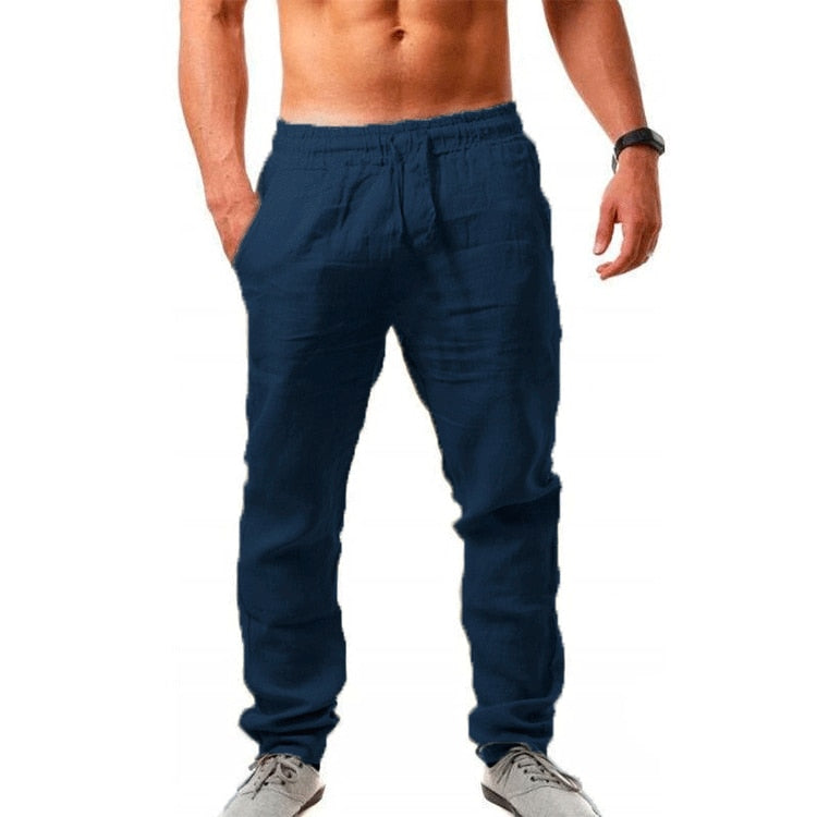 Linen Trousers in Breathable Fabric