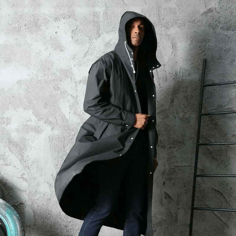 Long Black Raincoat