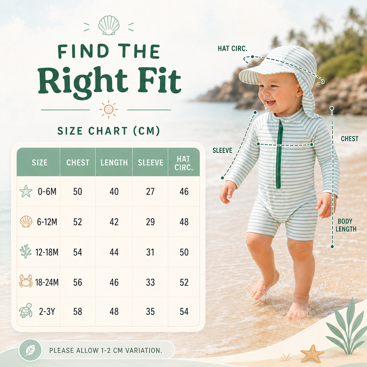Long Sleeve Zip Swim Romper