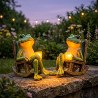 Luminous Garden Frog in Rocking Chair