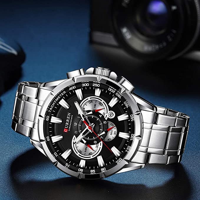 Luxe Quartz Watch with Stopwatch