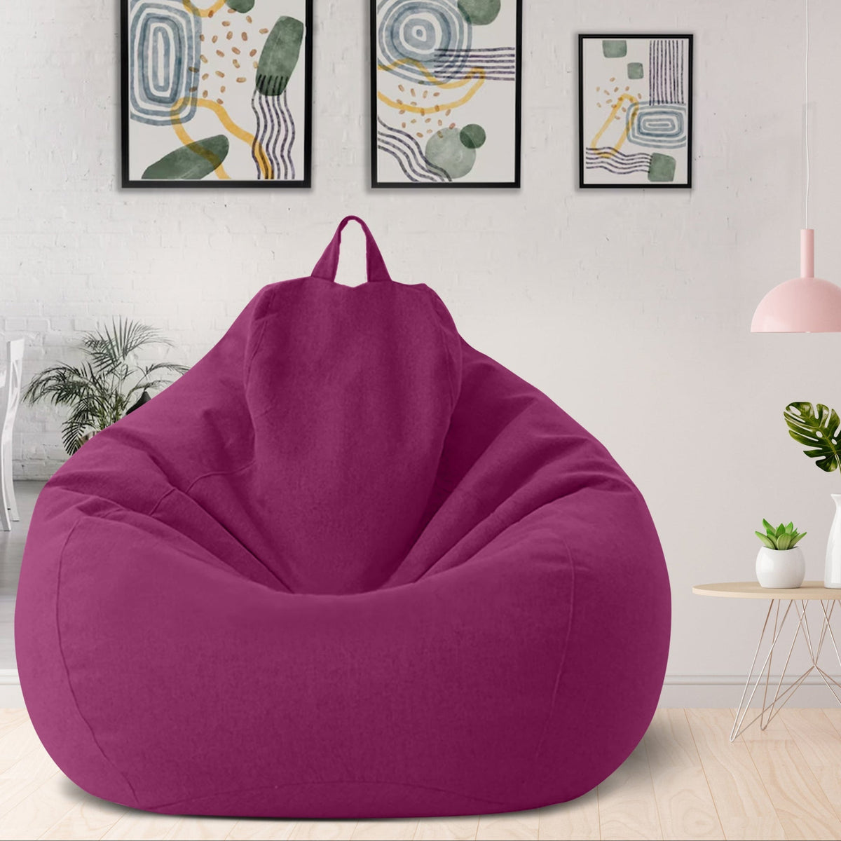 Luxury Linen Bean Bag Chair – Ergonomic & Stylish Comfortable Seating