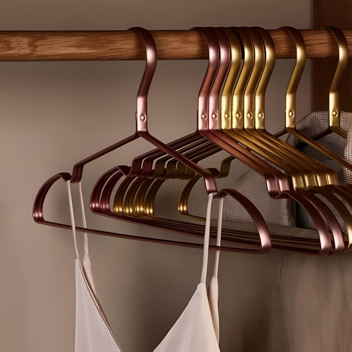 Luxury Non-Slip Aluminum Clothes Hangers – Organization & Style for the Wardrobe