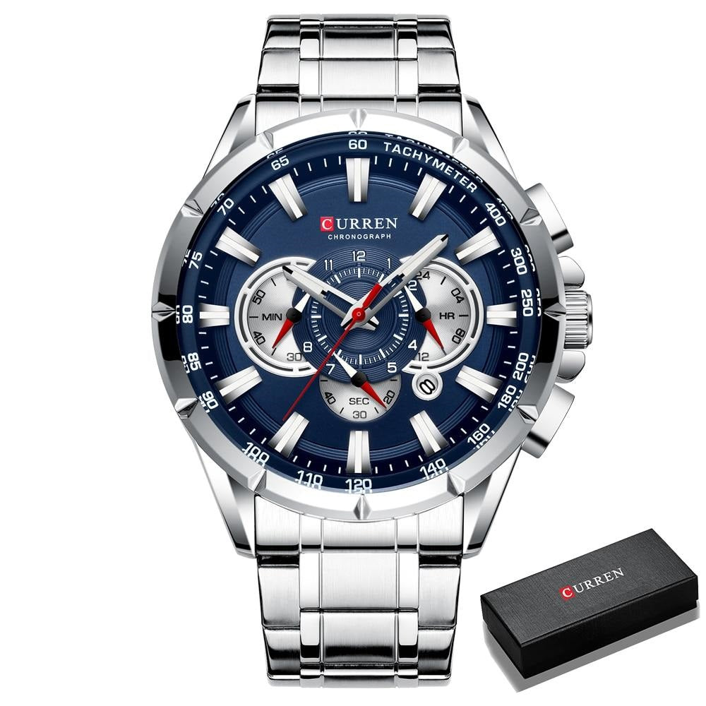 Luxury Quartz Watch with Stopwatch