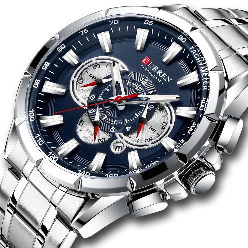Luxury Quartz Watch with Stopwatch