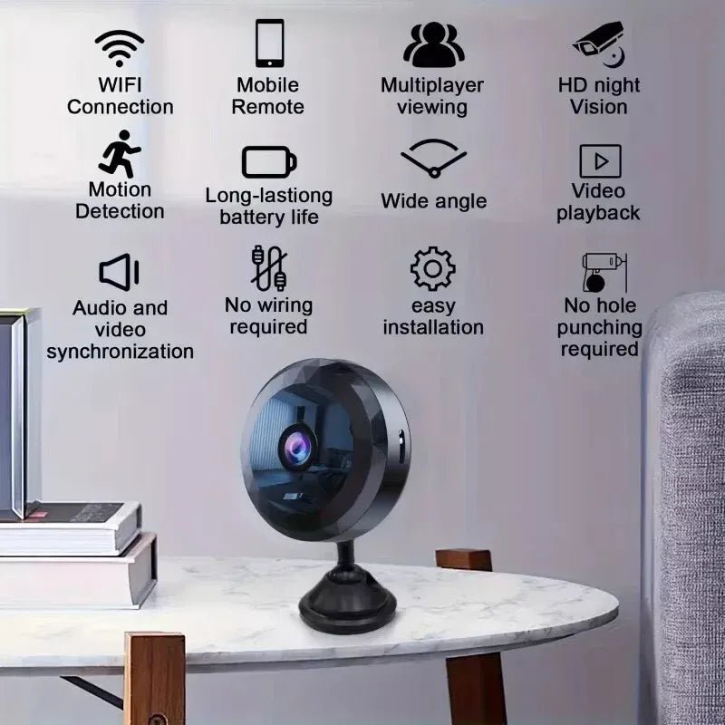 Magnetic Mini WiFi Camera 1080P HD with Night Vision & Motion Detection
