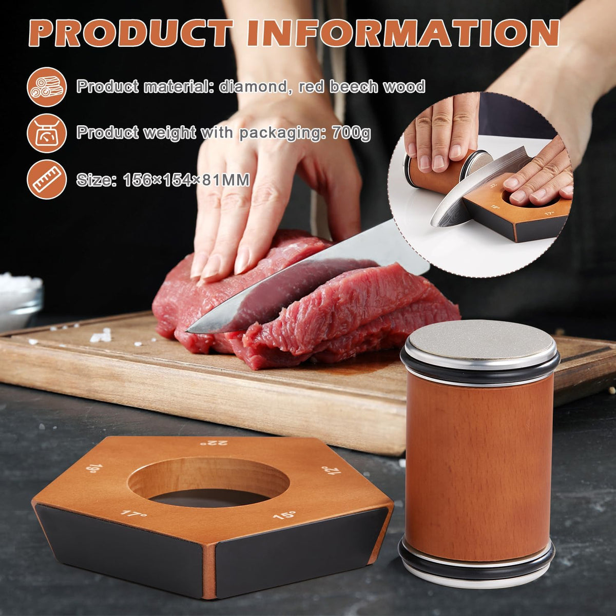 Manual Rolling Diamond Knife Sharpener