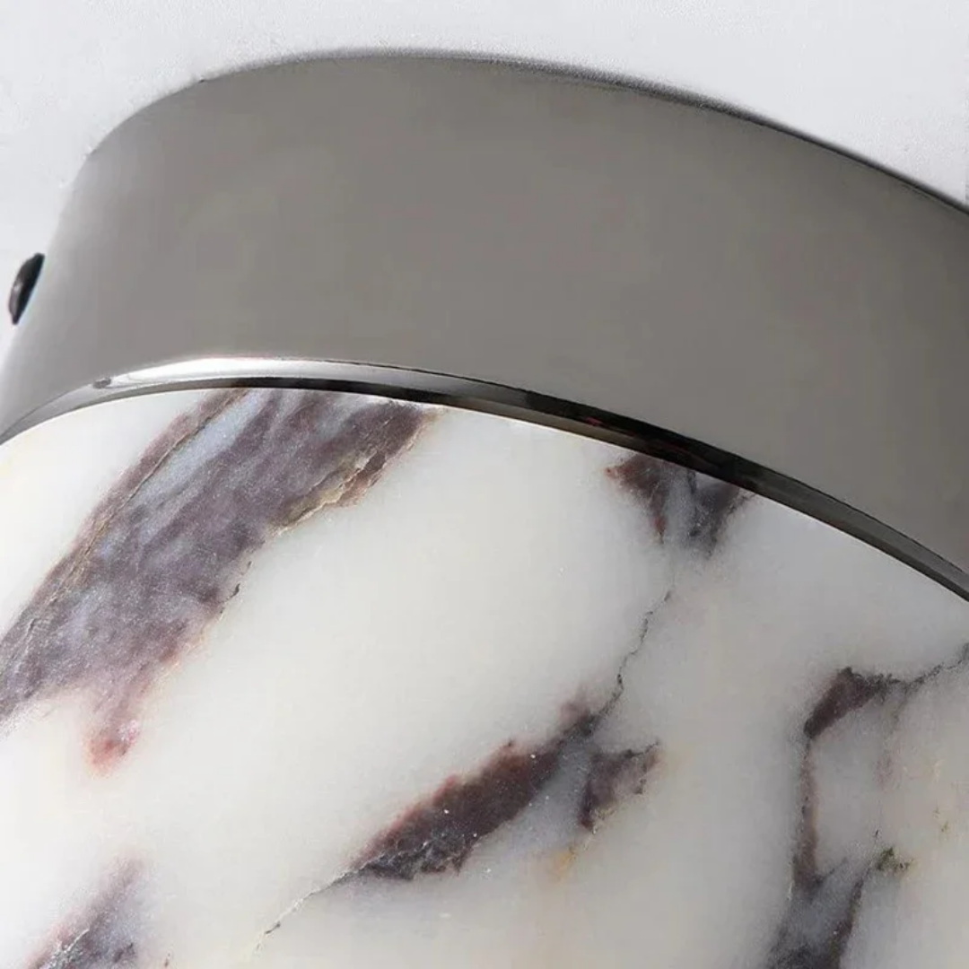 Marble-Look Cylindrical LED Ceiling Light