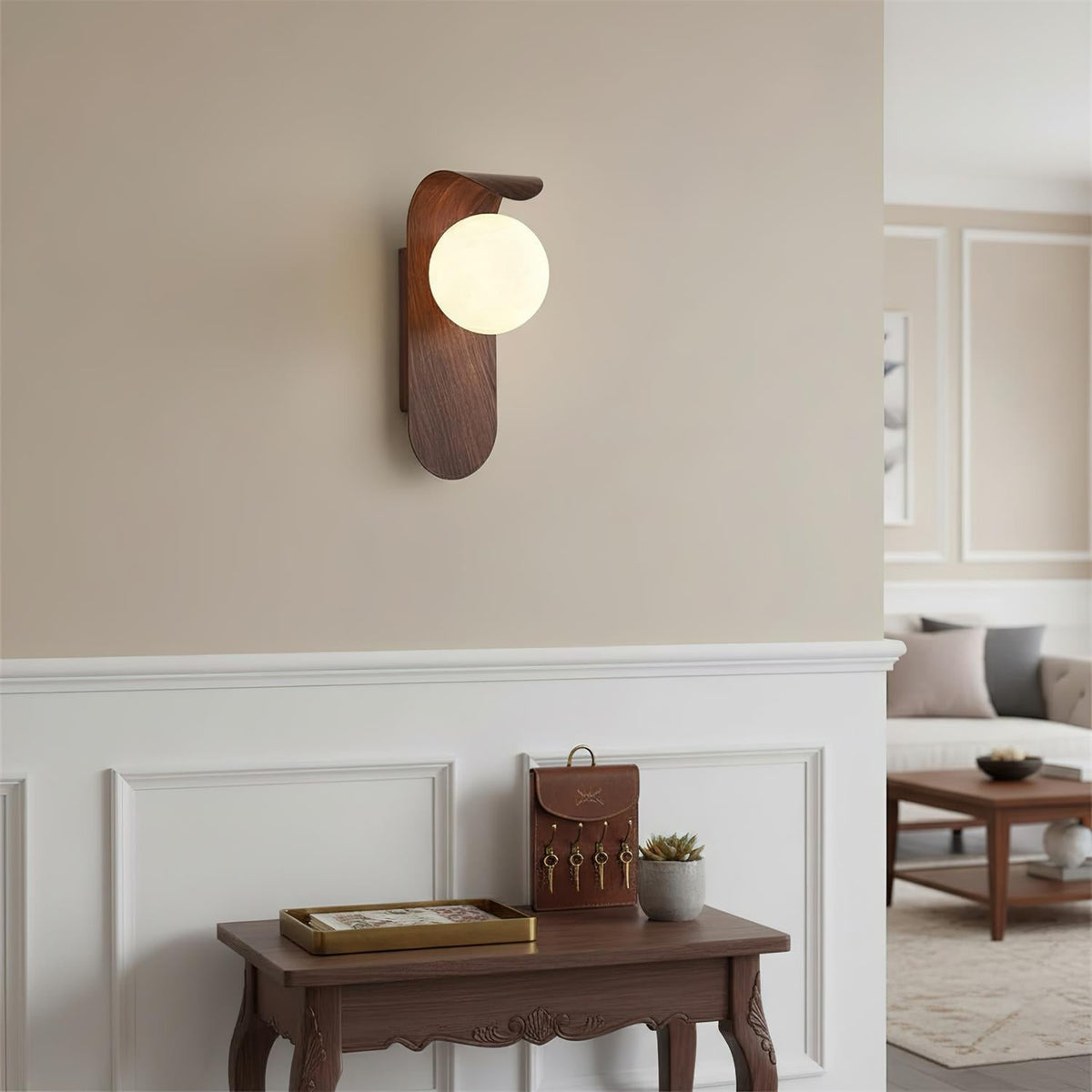 Matt Globe Wall Light, Moisture-Resistant Wall Sconce for Bathroom or Outdoor Use