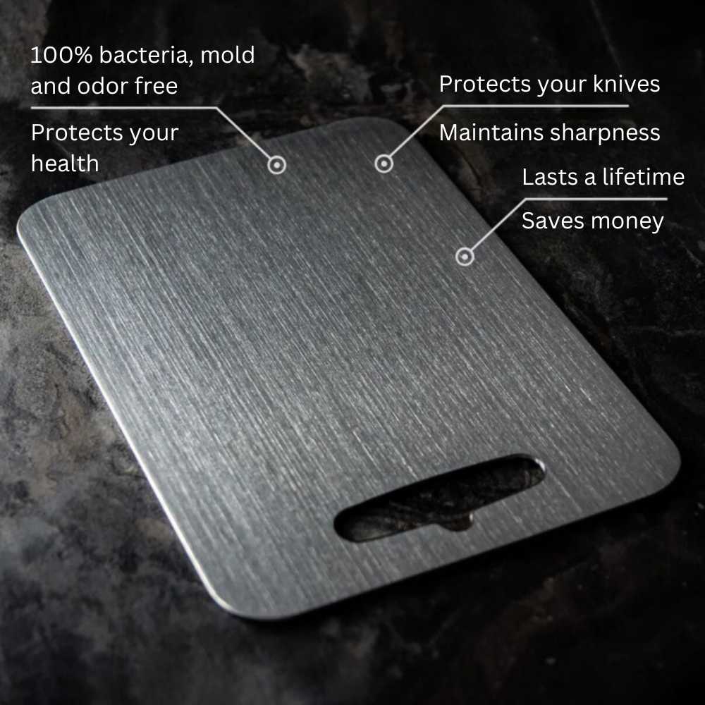 Medical-Grade Titanium Cutting Board with Non-Porous Surface