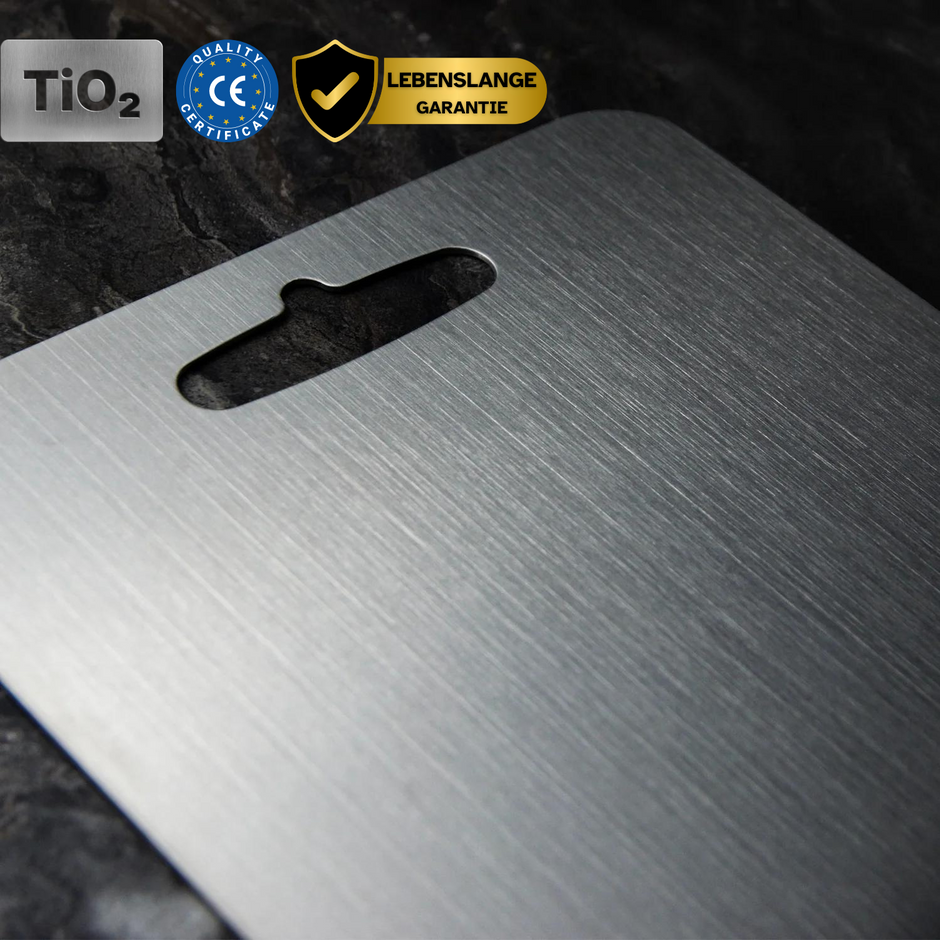 Medical-Grade Titanium Cutting Board with Non-Porous Surface