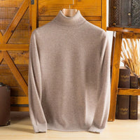 Men's 100% Pure Cashmere Roll Neck Sweater