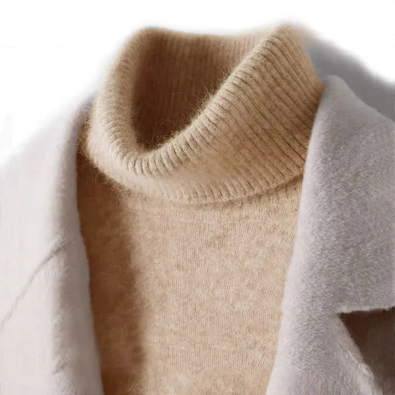 Men's 100% Pure Cashmere Roll Neck Sweater