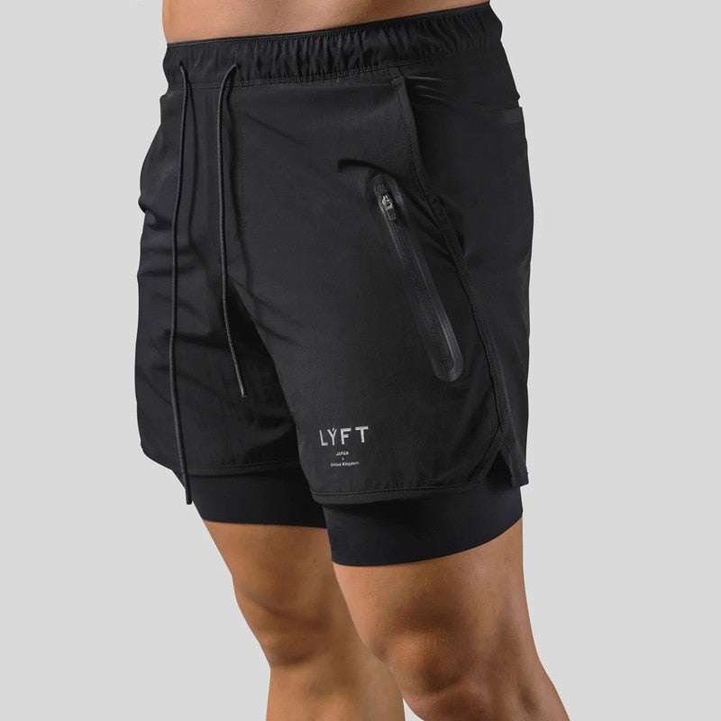 Men's 2-in-1 Running Shorts with Compression Liner