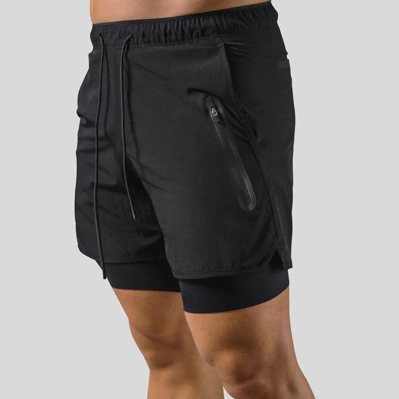 Men's 2-in-1 Running Shorts with Compression Liner