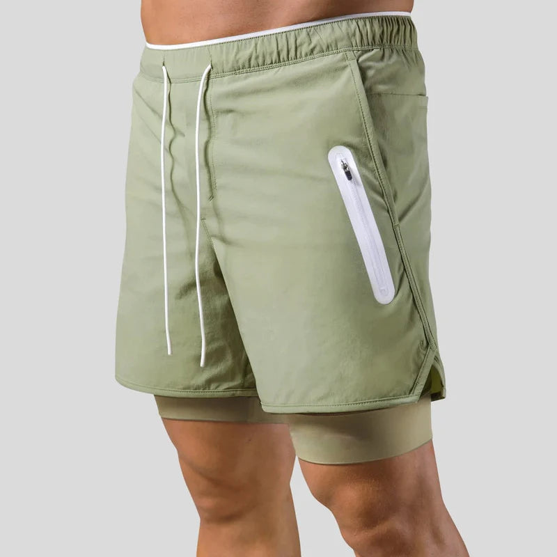 Men's 2-in-1 Running Shorts with Compression Liner