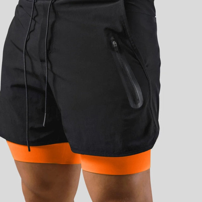 Men's 2-in-1 Sports Shorts - Comfort and Support