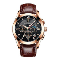 Men's Analog Leather Band Watch