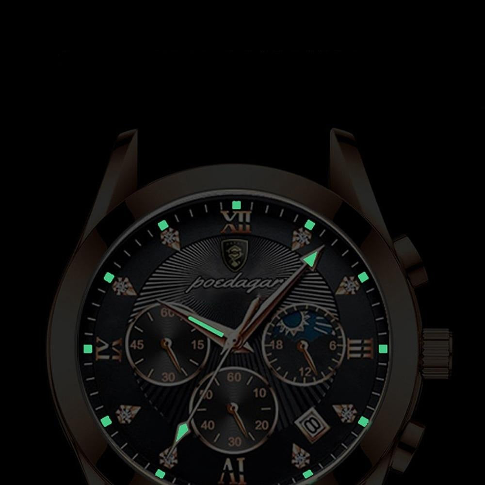 Men's Analog Leather Band Watch