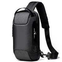 Men's Anti-Theft Waterproof Sling Bag with USB Charging Port