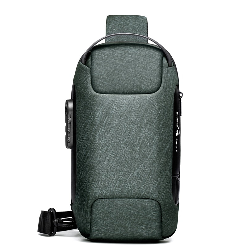 Men's Anti-Theft Waterproof Sling Bag with USB Charging Port