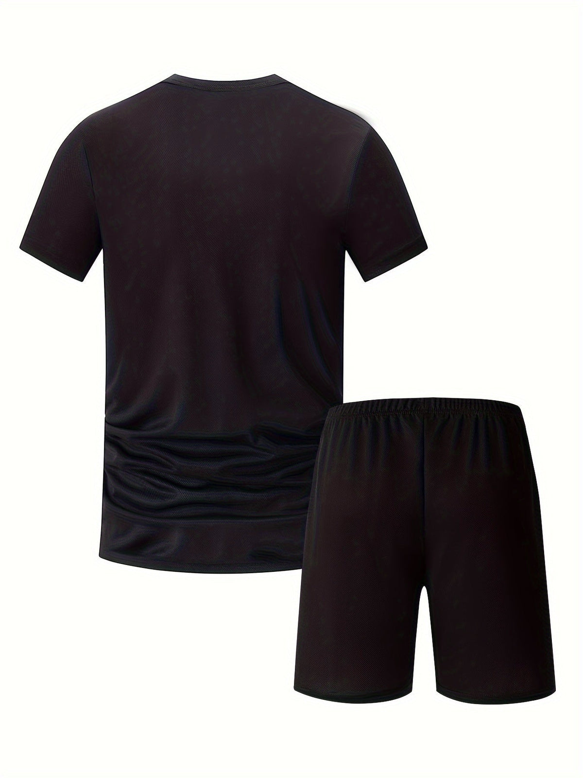 Men's Athletic Gradient Sports T-Shirt & Shorts Set