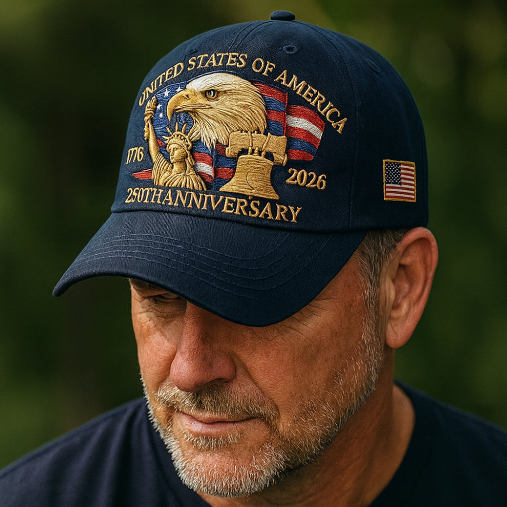 Men's Baseball Cap with Eagle Embroidery for Veterans