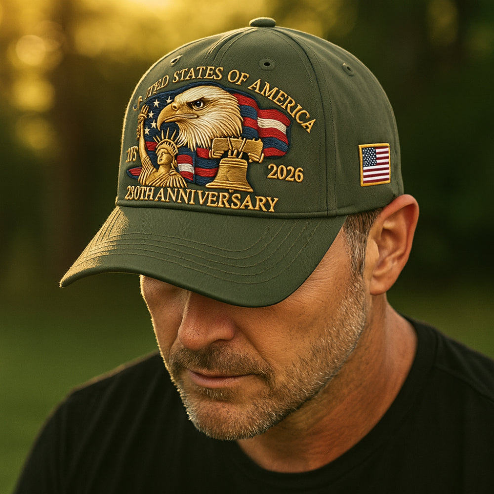 Men's Baseball Cap with Eagle Embroidery for Veterans