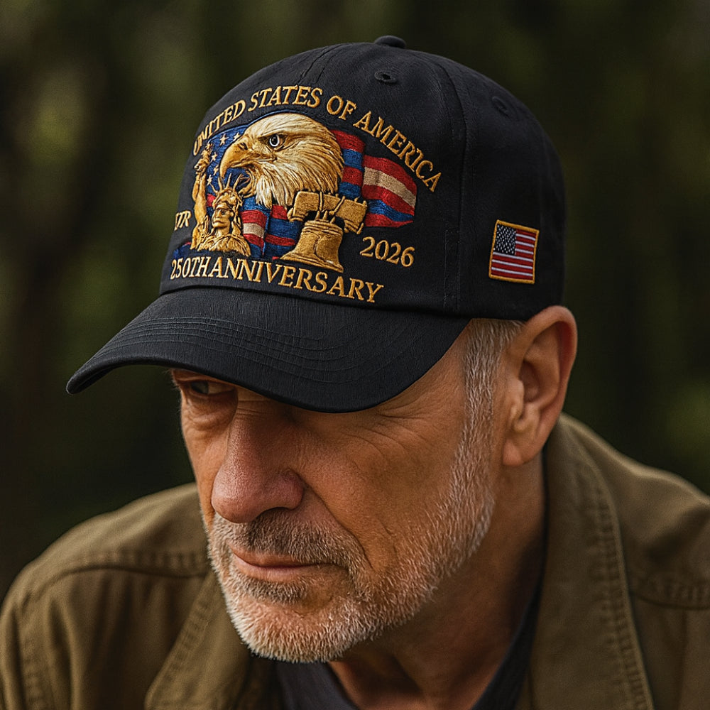 Men's Baseball Cap with Eagle Embroidery for Veterans