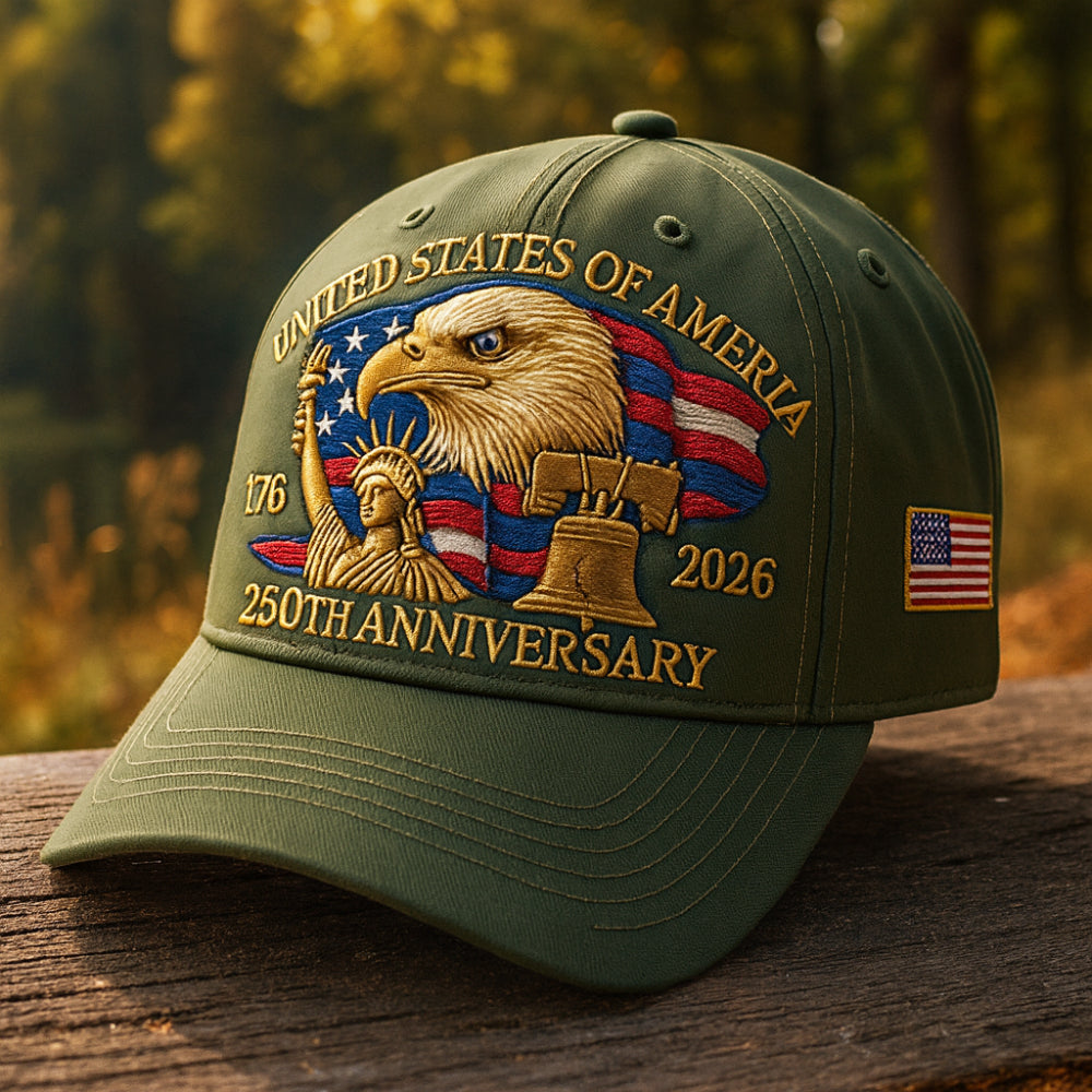 Men's Baseball Cap with Eagle Embroidery for Veterans