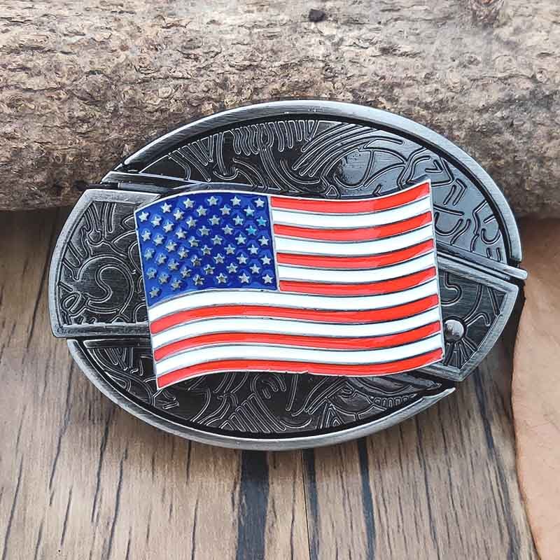 Men's Belt Buckle with Hidden Tool