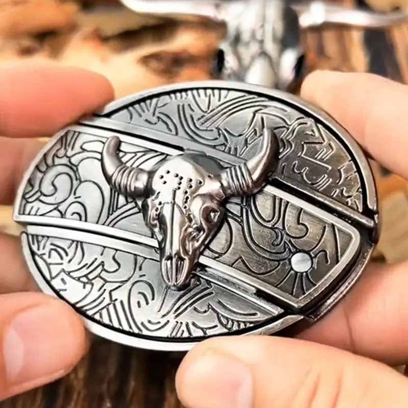 Men's Belt Buckle with Hidden Tool