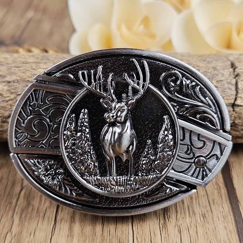 Men's Belt Buckle with Hidden Tool